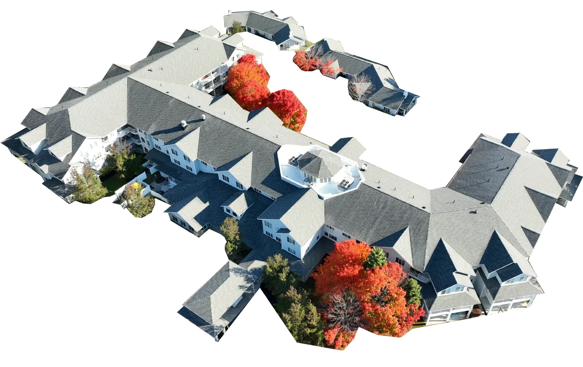 Picture of a Gutters, Steep Slope, Low Slope, Gutters, Shingles, TPO, Senior Living Facility project in Portland, ME